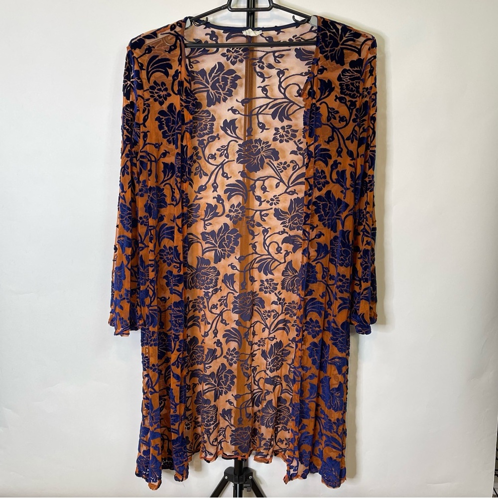 Line Up Long Sheer & Velvet Shoulder Shall Size Large Women’s